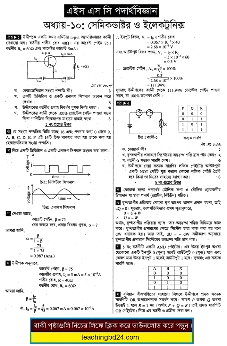 Physics Note Semiconductor and Electronics